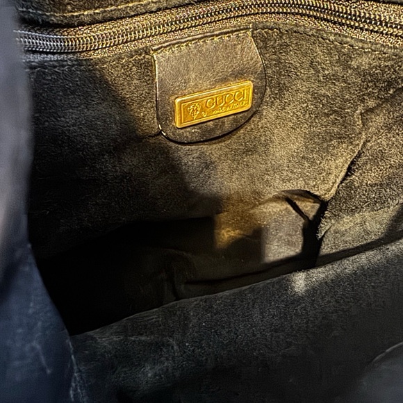 Vintage (1990s) Gucci Black Nubuck Bucket- Very rare- EUC- Authentic- COA- Large - Picture 3 of 6